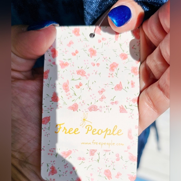 Free People Blue Velvet Tunic - NWT! - Picture 7 of 11